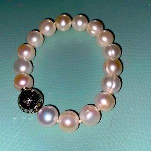 Honora 1cm Fresh Water Pearl Magnetic Clasp 7”  Bracelet
